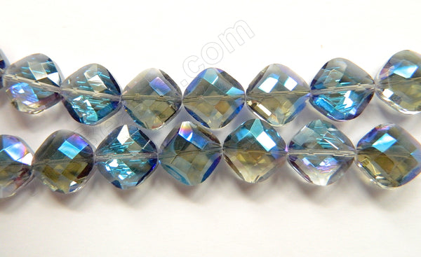 Dark Blue Peacock Crystal  -  Faceted Diamond 12"