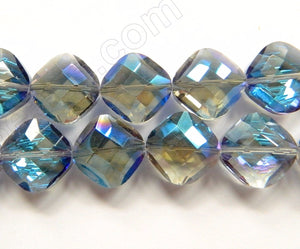 Dark Blue Peacock Crystal  -  Faceted Diamond 12"