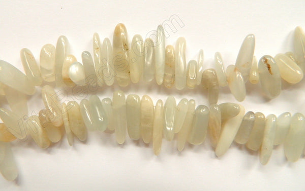 Moonstone  -  Smooth Sticks 16"      6 x 18 mm