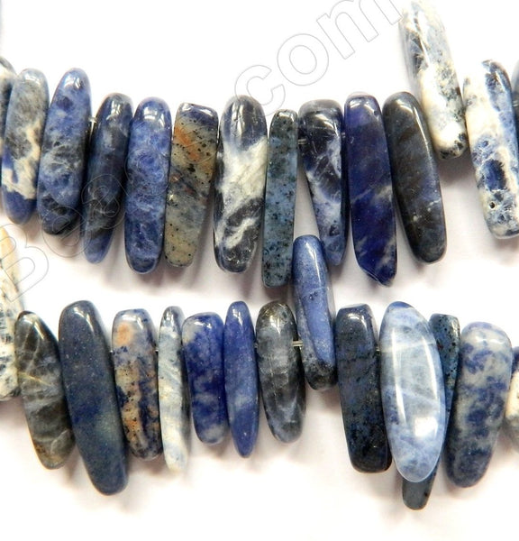 Sodalite A  -  Smooth Sticks 16"      6 x 20 mm