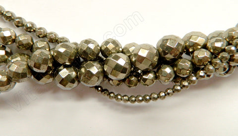 Pyrite A  -  Faceted Round  15"