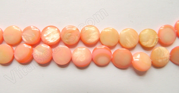MOP Shell - Color # 00 - Pink Peach  -  Puff Coin