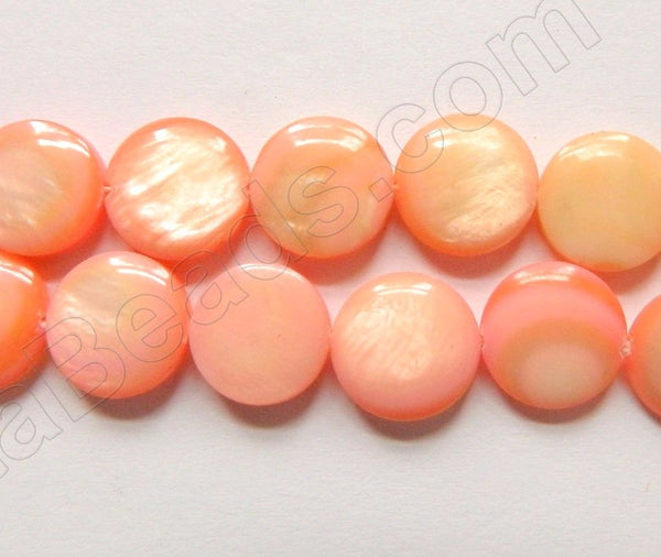 MOP Shell - Color # 00 - Pink Peach  -  Puff Coin