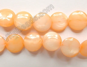 MOP Shell  - Color # 1 Light peach  -  Puff Coin