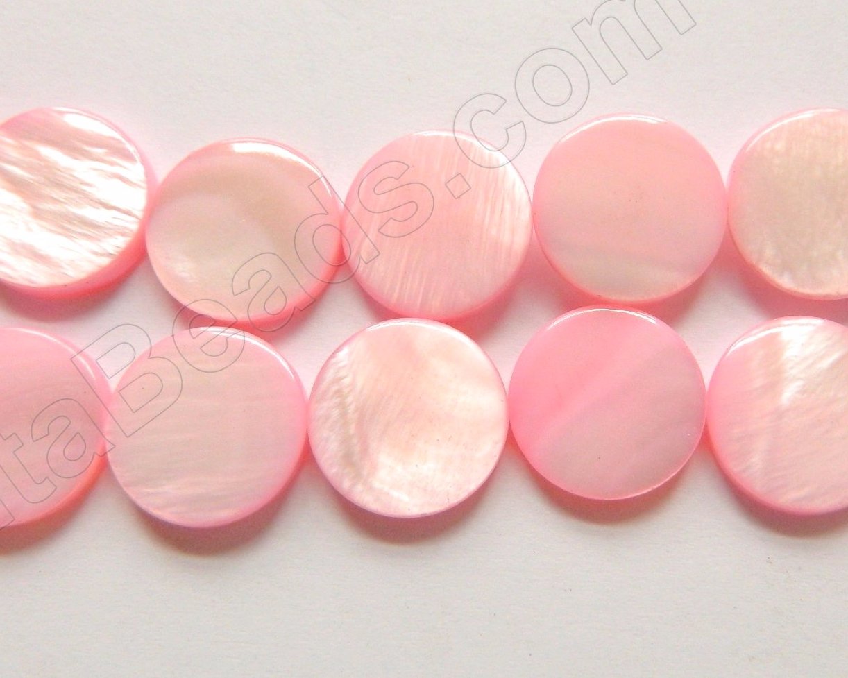 MOP Shell  - 09 Light Pink  -  Puff Coin