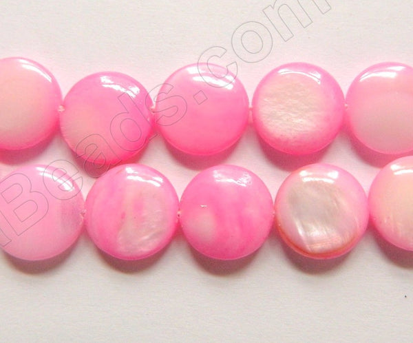 MOP Shell  - Color # 12 Light Fuchsia puff coin