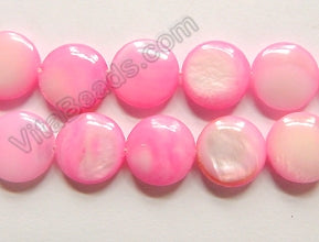 MOP Shell  - Color # 12 Light Fuchsia puff coin