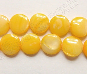 MOP Shell  - Color # 14 Yellow puff coin