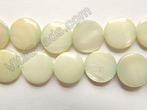 MOP Shell  - Color # 18 Pale Apple Green puff coin