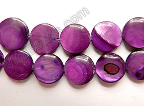 MOP Shell  - Color # 22 Dark Purple puff coin