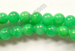 Bright Russia Amazonite Jade  -  Smooth Round  16"    6 mm