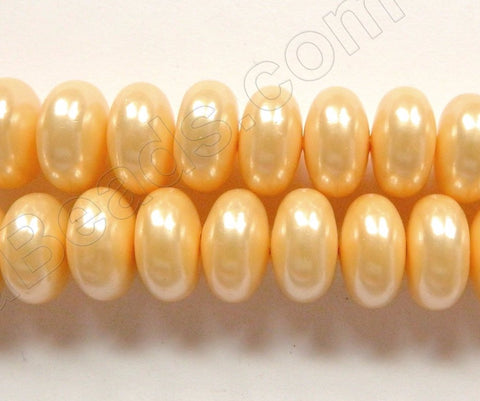 Gold Cream Shell Pearl  -  Big Smooth Roundel  16"