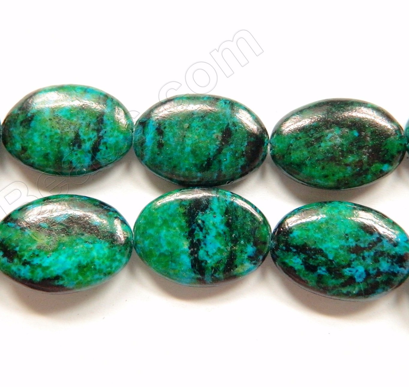 Azurite Malachite Turquoise  -  Puff Ovals  16"