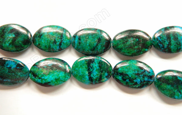 Azurite Malachite Turquoise  -  Puff Ovals  16"