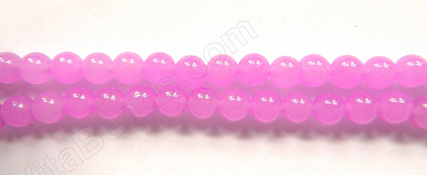 Rose Purple Fuchsia Malay Jade  -  Round Beads  16"