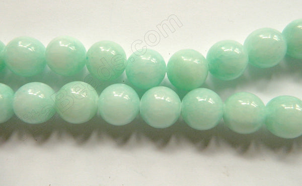 Green Amazonite Mashan Jade  -  Smooth Round  16"