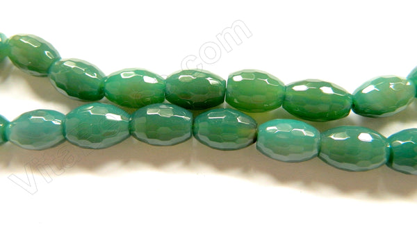 Green Onyx  -  Faceted Drum  16"