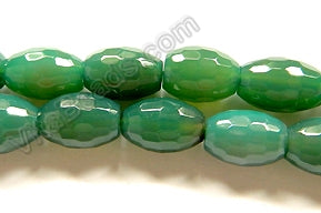Green Onyx  -  Faceted Drum  16"