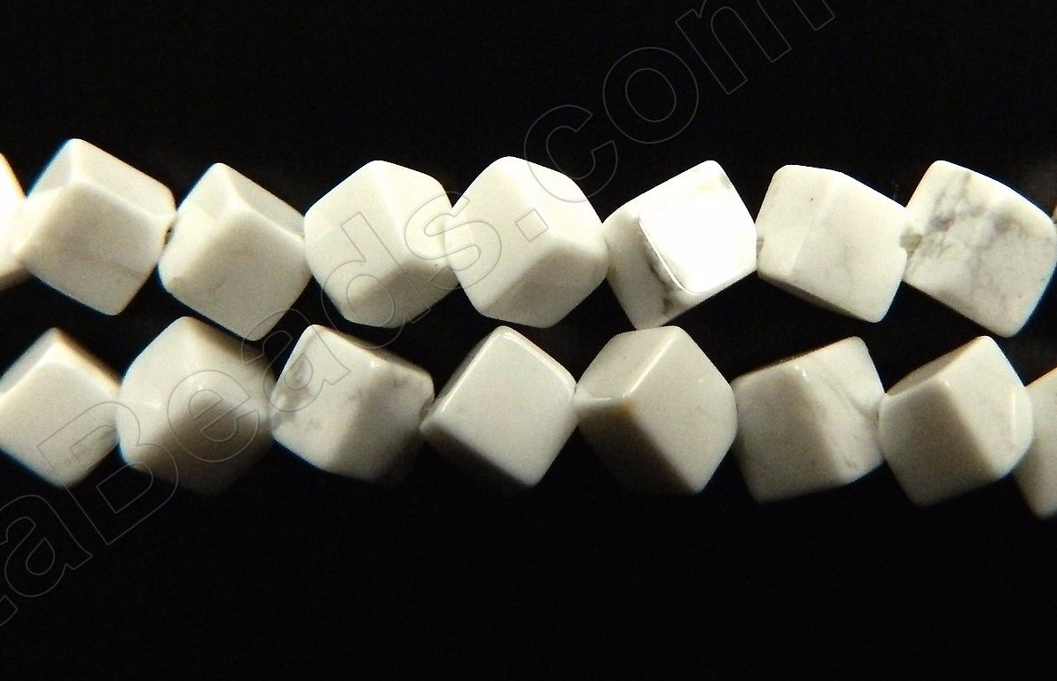 Howlite White  -  Double Edge Square  16"