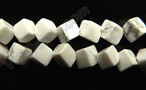 Howlite White  -  Double Edge Square  16"