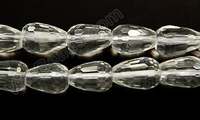 Natural Crystal AAA  -  Faceted Drops  16"