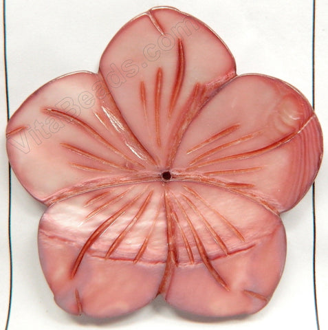 Jumbo Carved Shell Flower Pendant - 36