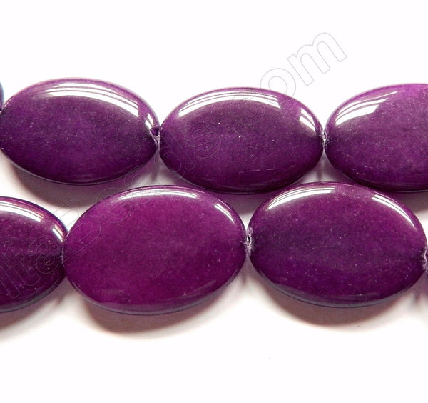 Dark Purple Mashan Jade  -  Big Puff Ovals  14"