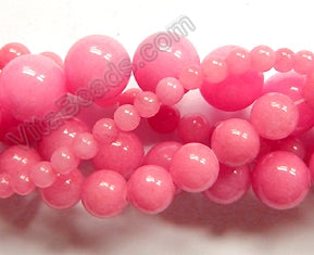 Pink Carnation Mashan Jade  -  Smooth Round  16"