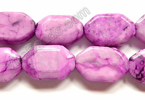 Purple Fuchsia Brazilian Agate  -  Irregular Faceted Flats  16"