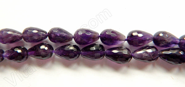 Amethyst Dark  -  Faceted Drops  16"