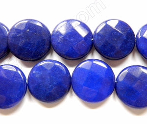 Lapis Jade  -  Faceted Coin  16"