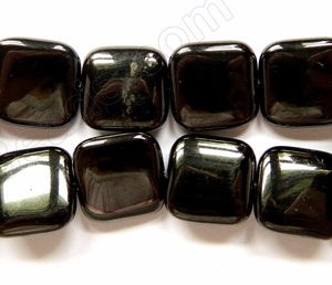 Black Jet Stone Natural AA  -  Puff Squares  16"
