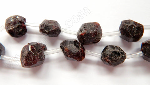 Garnet Rough  -  Machine Cut Tumbles  16"     14 - 20 mm