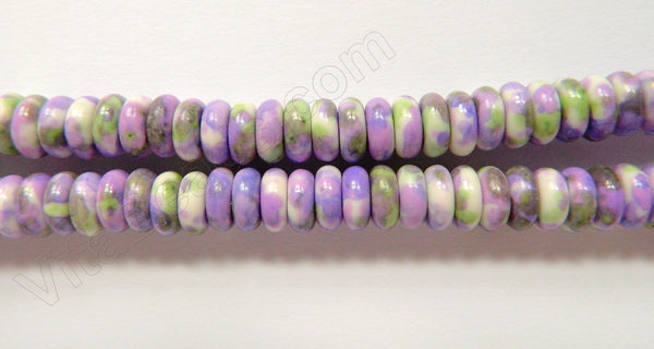 Synthetic Rainbow Stone - Purple Green  -  Smooth Wheel  16"    8 x 4 mm