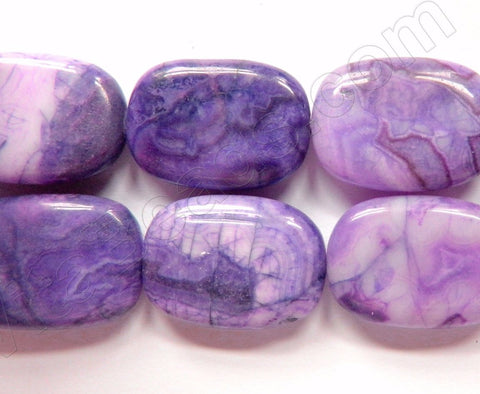 Purple Crazy Lace Agate  -  Round Edge Puff Rectangles 16"
