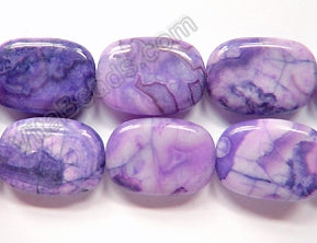 Purple Crazy Lace Agate  -  Round Edge Puff Rectangles 16"