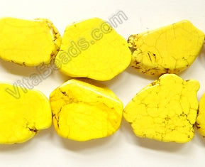 Bright Yellow Turquoise  -  Irregular Slabs  16"