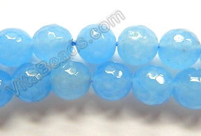 Sky Blue Jade  -  Faceted Round  16"