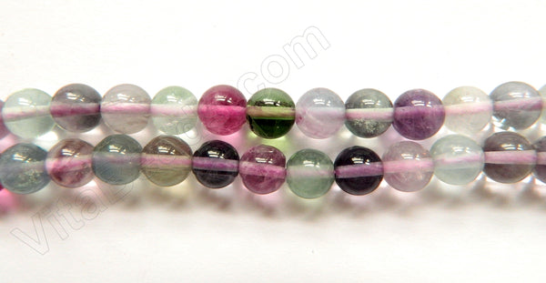 Rainbow Fluorite AA  -  Smooth Round  16"