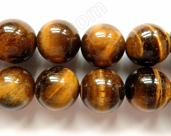 Tiger Eye AA  -  Big Smooth Round  16"