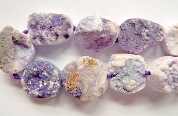 Frosted Purple Druzy Agate  -  Rough Nuggets  16"