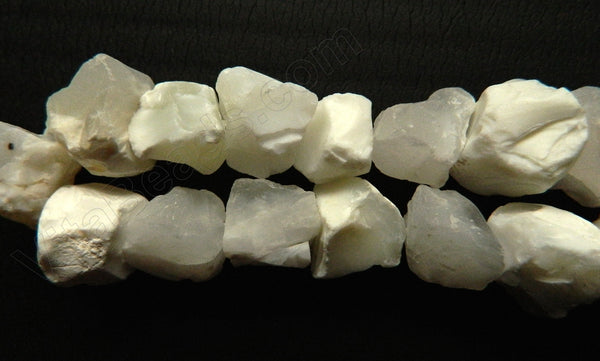 White Opal Natural AAA  -  Rough Tumble  16"