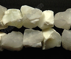 White Opal Natural AAA  -  Rough Tumble  16"