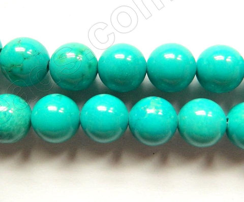 Deep Blue Chinese Turquoise AAA (Natural)  -  Big Smooth Round  16"