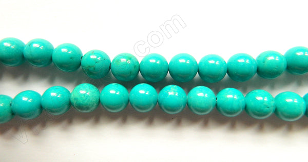 Deep Blue Chinese Turquoise AAA (Natural)  -  Smooth Round  16"