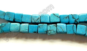 Blue Stablelized Turquoise w/ Matrix   -  Small Cubes  16"