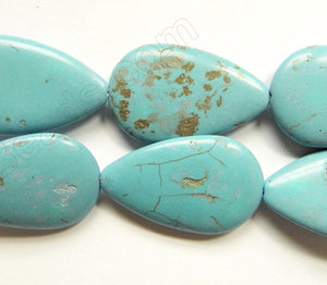 Light Blue Cracked Turquoise  -  Big Puff Drops  16"