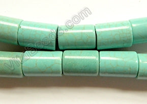Light Green Crack Turquoise  -  Round Tubes 16"