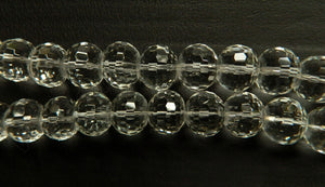 Clear Crystal  -  Big Faceted Rondel 13"   16 x 12 mm