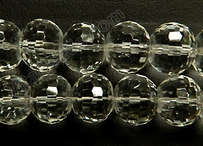 Clear Crystal  -  Big Faceted Rondel 13"   16 x 12 mm